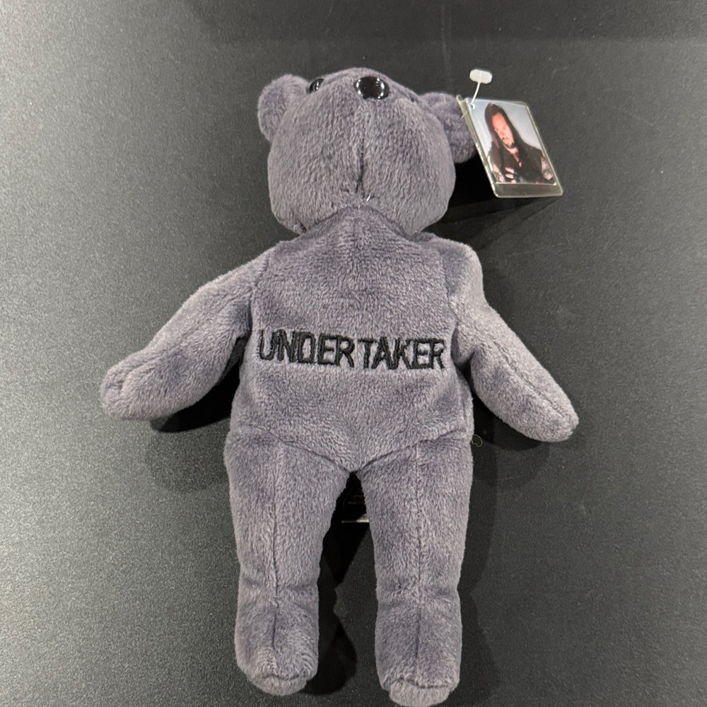 Undertaker Gray Plush Bear Lord of Darkness wrestler bnwt